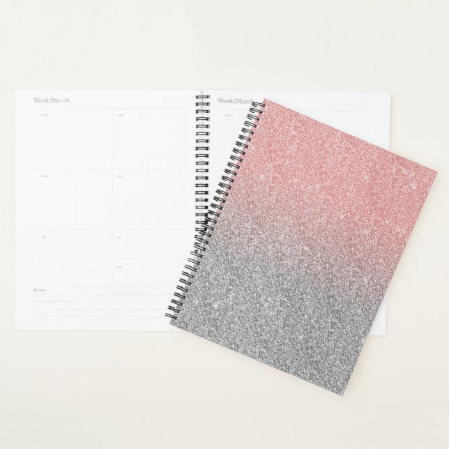 Fille Rose Gold Parties scintillant Argent Ombre D (Devant avec enveloppe)