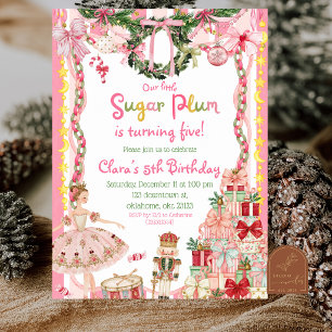 Fille Rose Invitation Anniversaire Fille Sucreuse