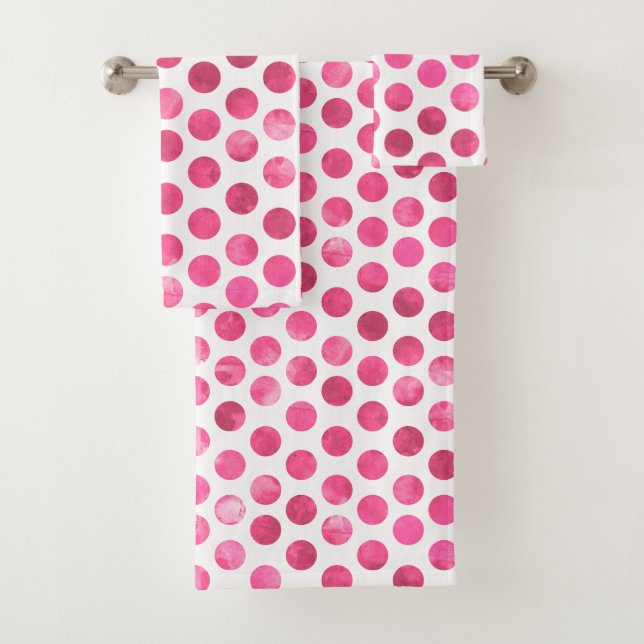 Fille rose Pois blanc moderne tendance (En situation)