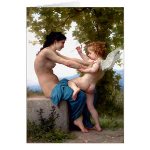 Fille Se Défendant Contre La Peinture Cupidante Er
