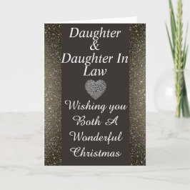 Fille spéciale & Fille en droit Carte de Noël