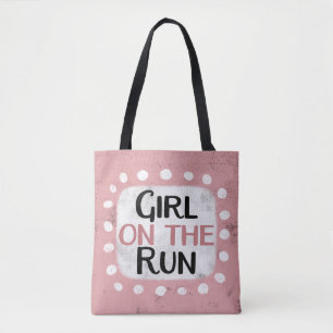 Fille Sur Le Sac fourre-tout De Course