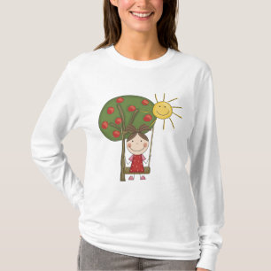 Fille sur le T-shirts et les cadeaux d'oscillation