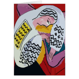 Fille sur tablette Abstraite, mATISSE sTYLE