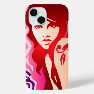 Fille tatouée - iPhone 15 Coque