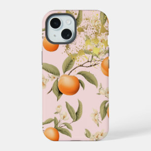 Fille Trellis aux fruits roses, orange et or d'abr