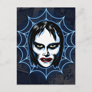Fille Vampire Carte Postale Masque de Monstre Anné