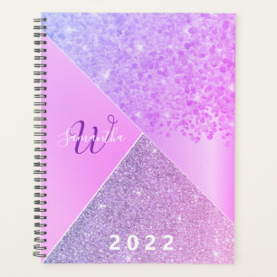 Fille violet rose Parties scintillant Chic Monogra