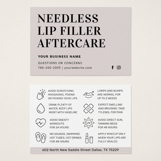 Filler Esthetician Aftercare (Vorne & Hinten)