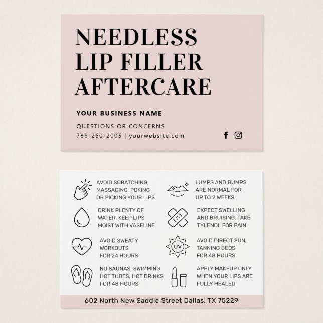Filler Esthetician Aftercare (Vorne & Hinten)