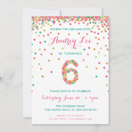 Filles 6e anniversaire Invitation fête d'anniversa