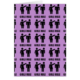 Filles Amusantes Règle Purple Girl Puissance Fémin