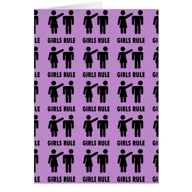 Filles Amusantes Règle Purple Girl Puissance Fémin (Devant)