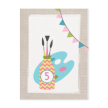 Filles Art Painting Party Anniversaire Carte posta