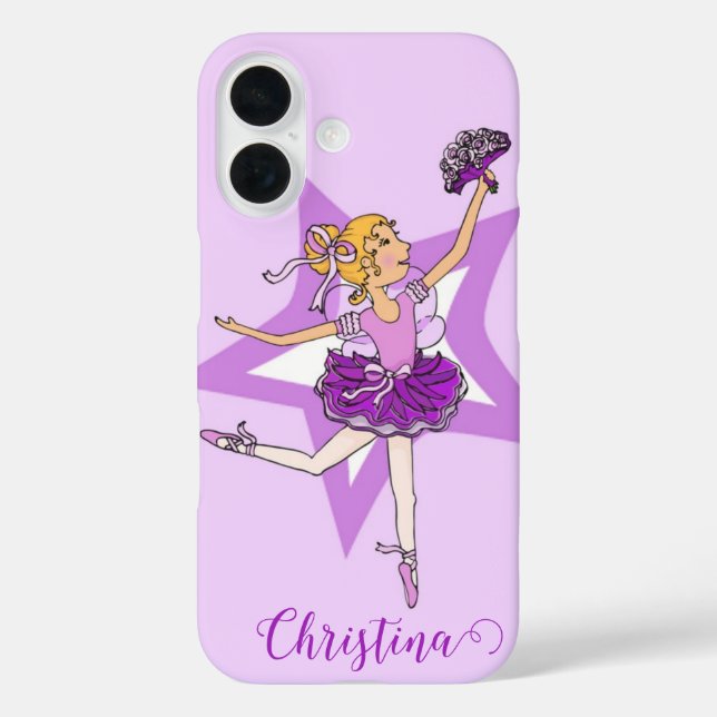 Filles ballerine blonde violet coque (Verso)