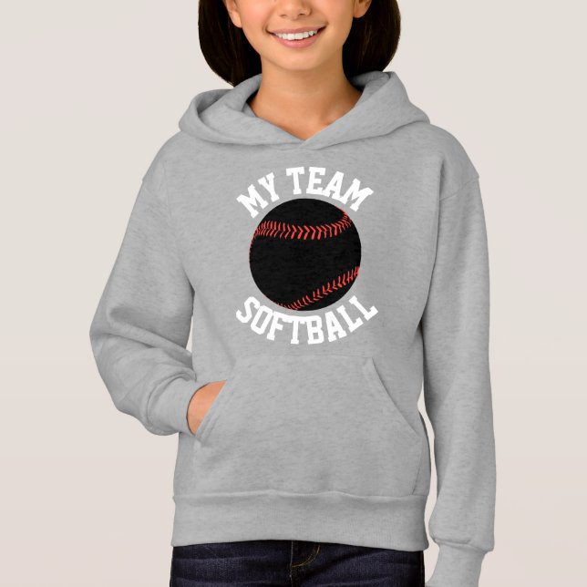 Filles Black & White Fastpitch Sweatshirt de softb (Devant)