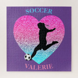 Filles de soccer Puzzle personnalisé