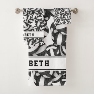 filles de volley-ball nom athlétique noir blanc