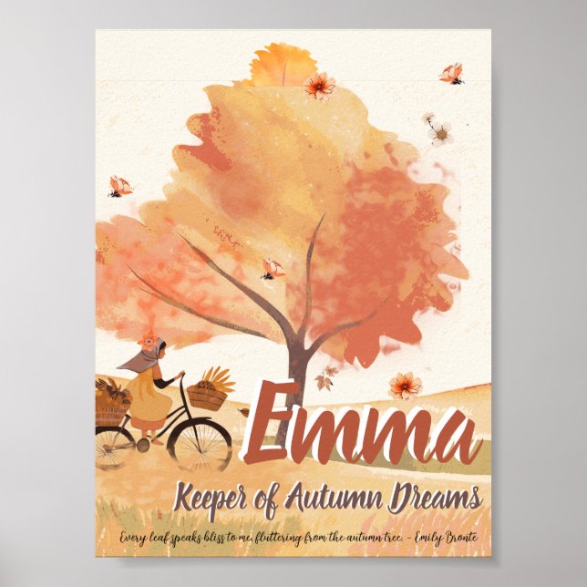 Filles des rêves d'automne – Affiche d'art personn (Devant)