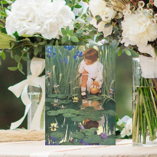 Filles et fées vintages à la carte de fête des mèr