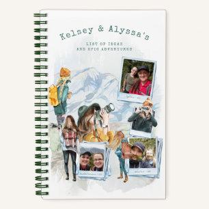 Filles extérieures Photos d'aventure Carnet spir