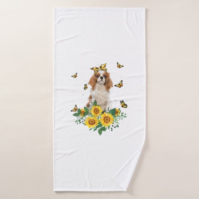 Filles Femmes Maman Cavalier King Charles Spaniel  (Serviette de bain)