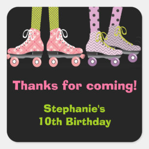 Filles funky Roller Skating Faver Stickers