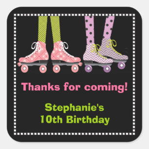 Filles funky Roller Skating Faver Stickers   Grand