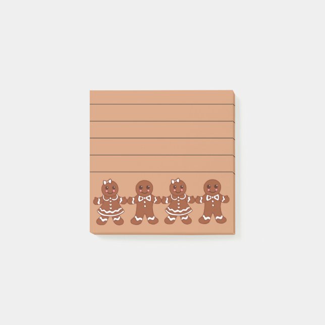 Filles Garçons en pain d'épices ligné Post-It (Devant)