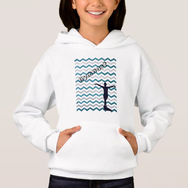 Filles Gymnast Chevron Sweat - shirt à capuche de  (Devant)