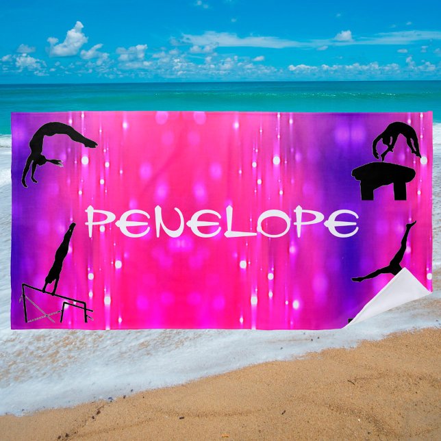 Filles Gymnastique Événements Plage Serviette (Créateur téléchargé)