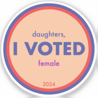 Filles J'Ai Voté Sticker Simple