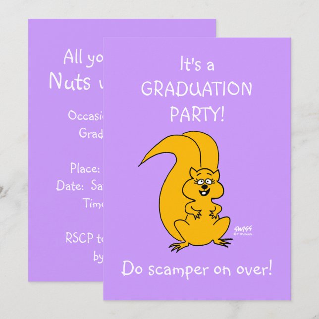 Filles Jardin Graduation Party Invitations amusant (Devant / Derrière)