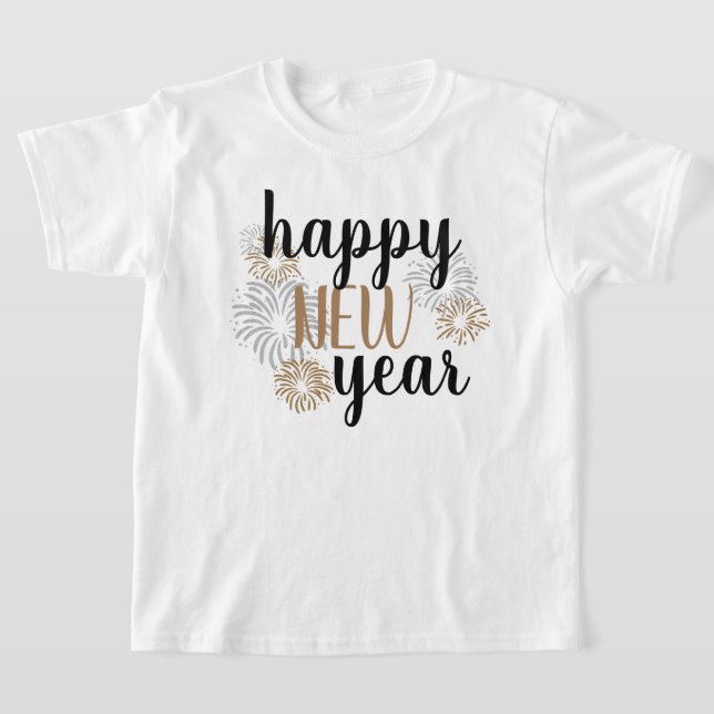 Filles Joyeuses T-shirt du Nouvel An (Poser)