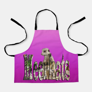 Filles Meerkat Rose, Tablier Plein Impression