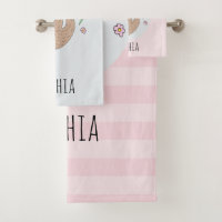 Filles mignonne couchant couchage Animal et nom En