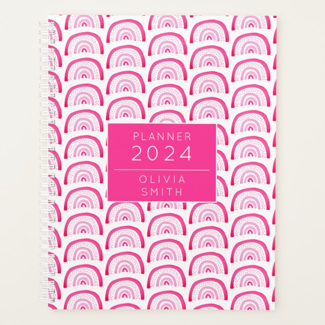 Filles modernes Motif arc-en-ciel rose annuel (Devant)