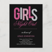 Filles Night Out Bachelorette Invitation