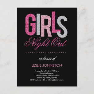 Filles Night Out Bachelorette Invitation