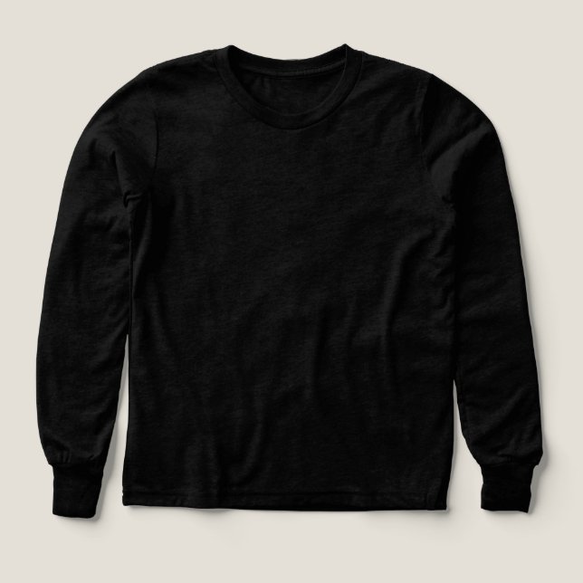 Filles Noires Solides Personnalisé Bella Canevas L (Motif recto)