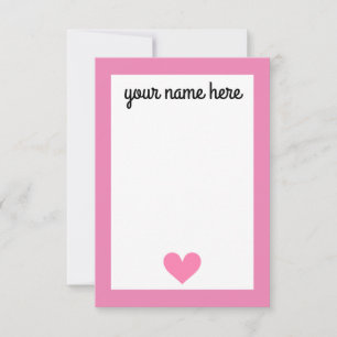 Filles personnalisées Cartes pour notes de papeter