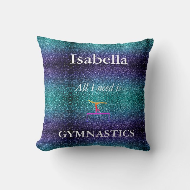 FILLES PERSONNALISÉES COUSSIN GYMNASTIQUE (Recto)