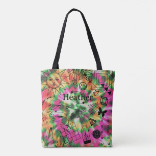 Filles personnalisées Nom Tie Dye Sac fourre-tout
