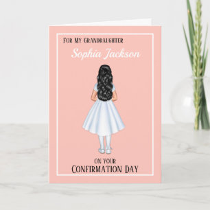 Filles Petite-fille Godchild Carte de confirmation