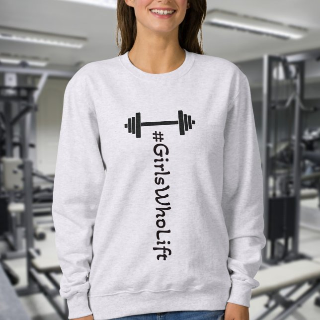 #Filles qui lèvent le Sweatshirt Barbell (Créateur téléchargé)