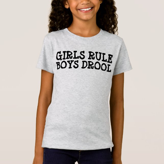FILLES RÈGLE, BAVE de GARÇONS, T-shirts drôle pour (Devant)