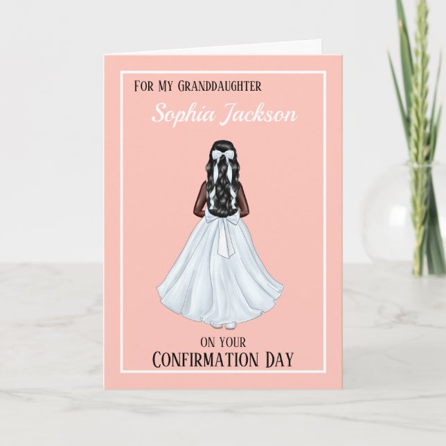Filles religieuses Carte de confirmation Grand-fil (Devant)