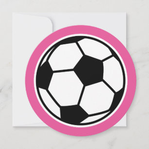 Filles rondes soccer invitations à la fête d'anniv