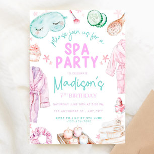 Filles Spa Anniversaire, Invitation Anniversaire S