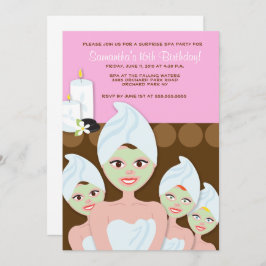 Filles spas Invitation d'anniversaire, n'importe q